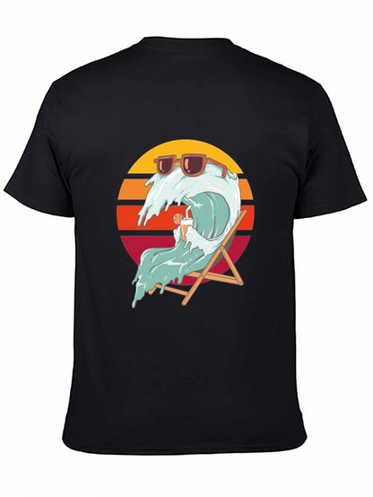Cool Wave Graphic T-Shirt - Black Summer Vibes