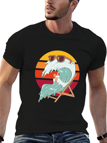 Cool Wave Graphic T-Shirt - Black Summer Vibes