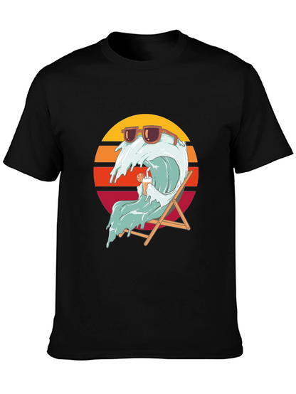 Cool Wave Graphic T-Shirt - Black Summer Vibes