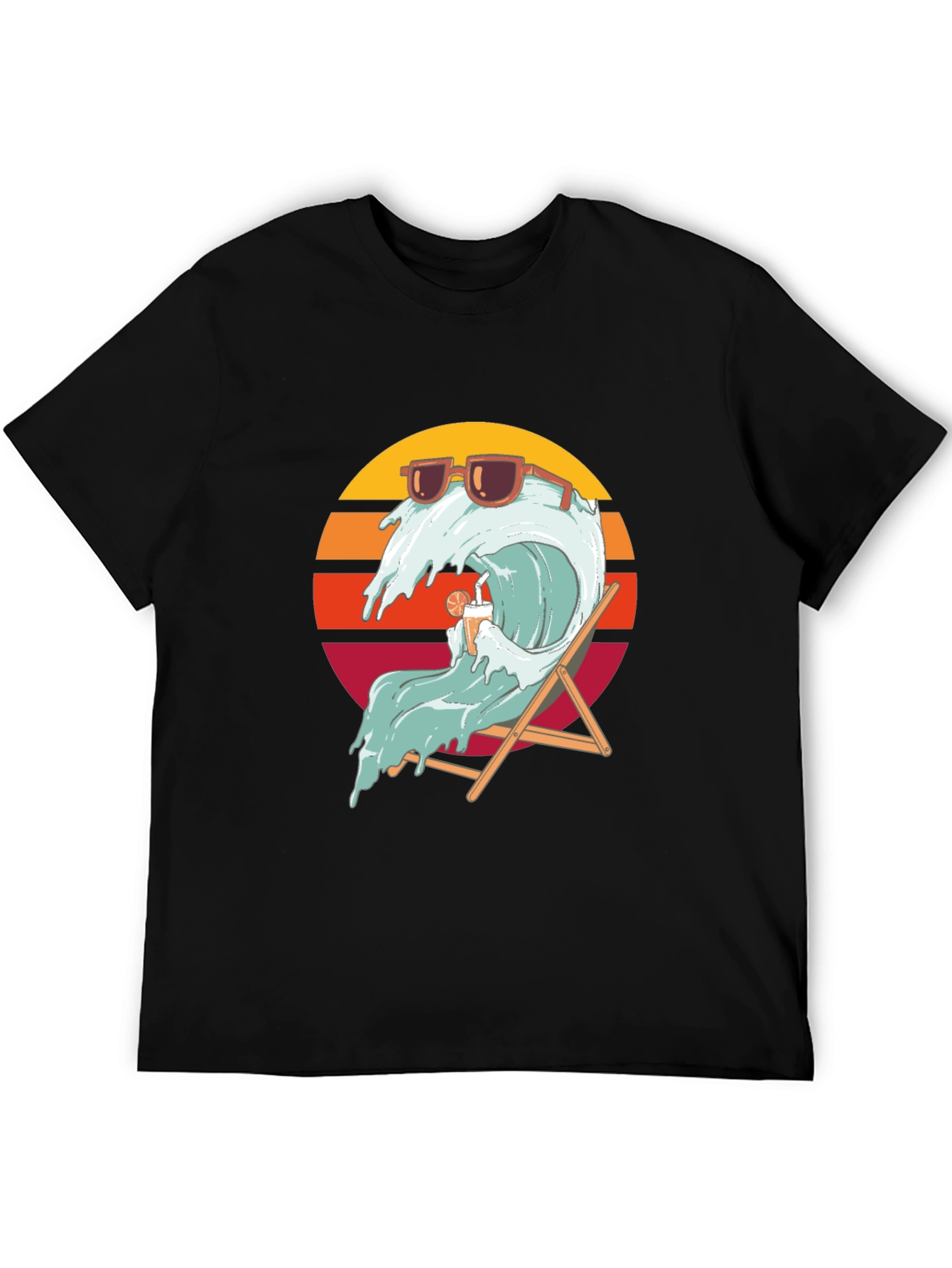 Cool Wave Graphic T-Shirt - Black Summer Vibes