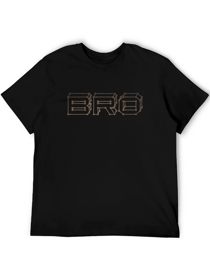 Geometric BRO Graphic Tee - Modern Design