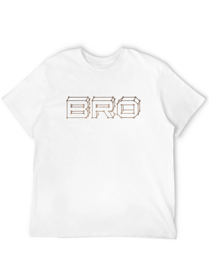 Geometric BRO Graphic Tee - Modern Design