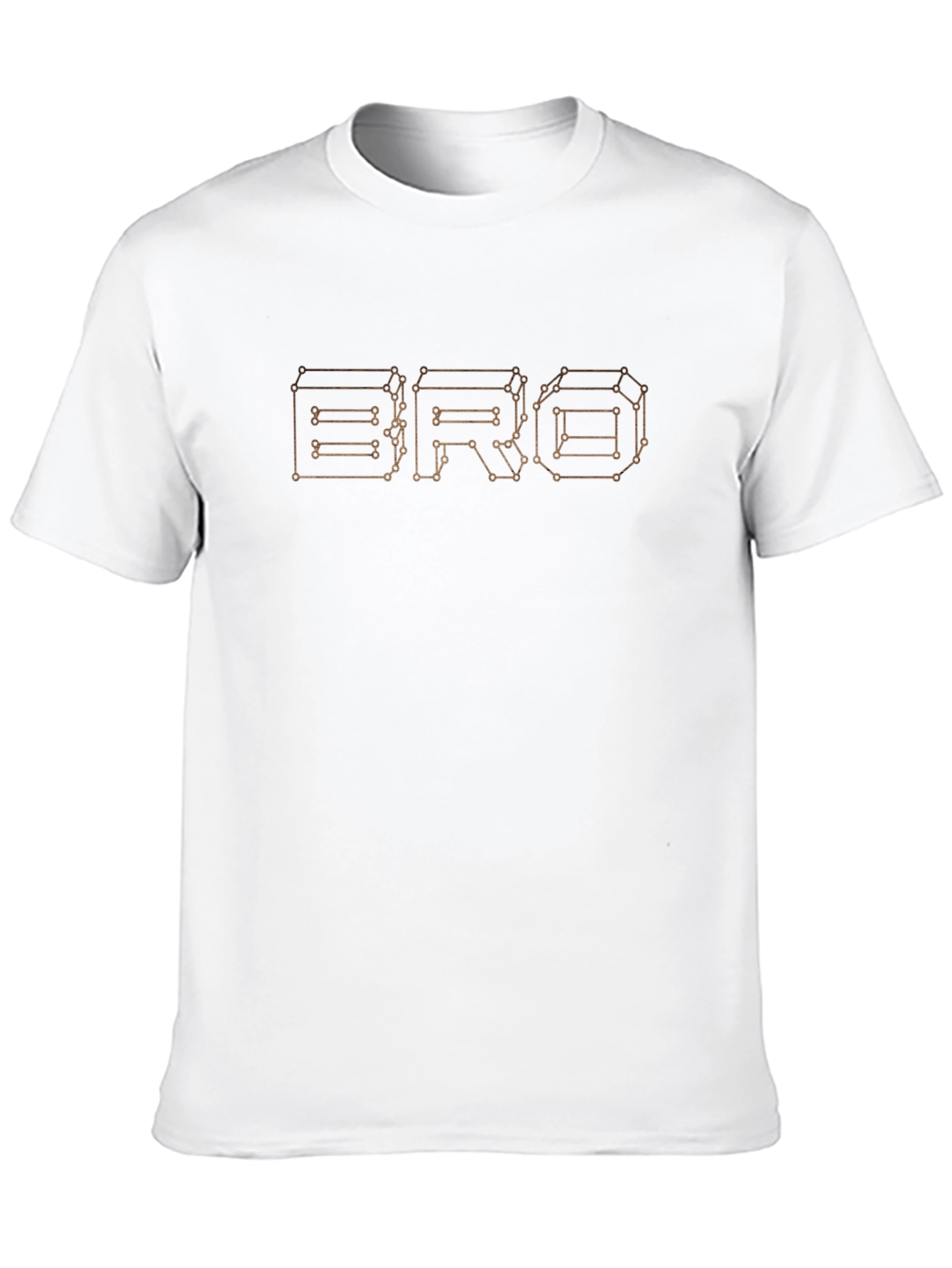 Geometric BRO Graphic Tee - Modern Design