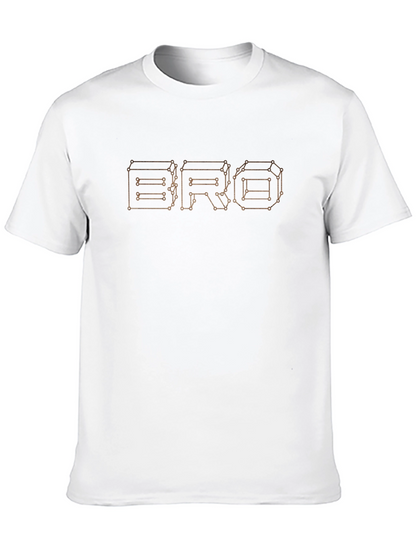 Geometric BRO Graphic Tee - Modern Design