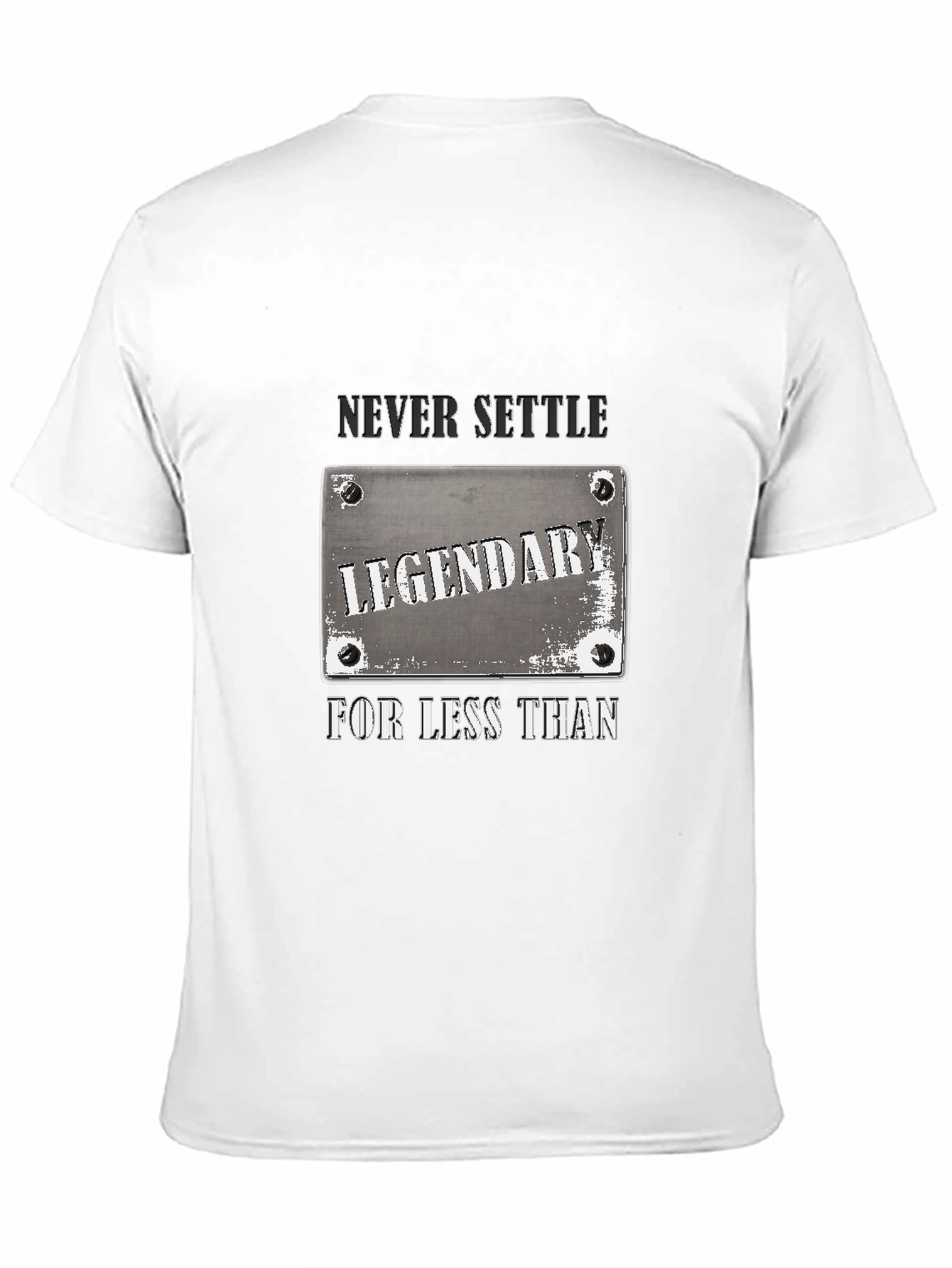 Legendary Never Settle Black Graphic T-Shirt