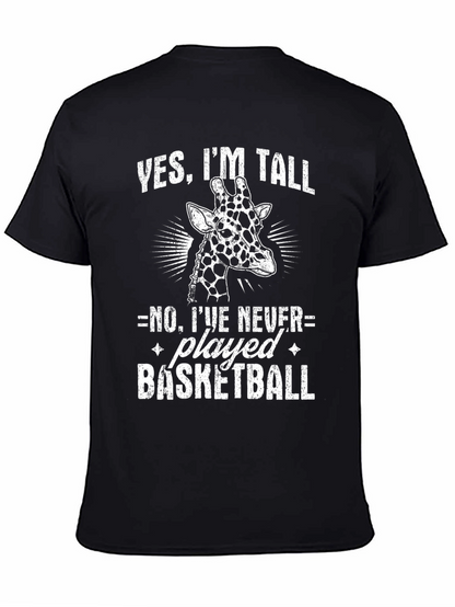 Funny Giraffe T-Shirt - Yes Im Tall Basketball Tee