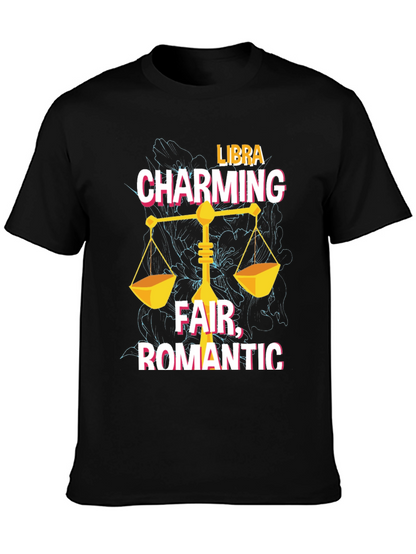 Libra Zodiac T-Shirt: Charming Fair Romantic