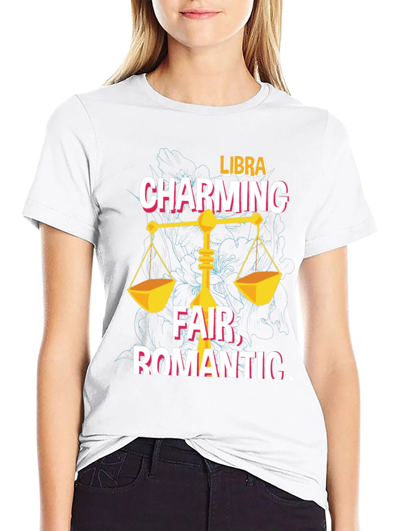 Libra Zodiac T-Shirt: Charming Fair Romantic