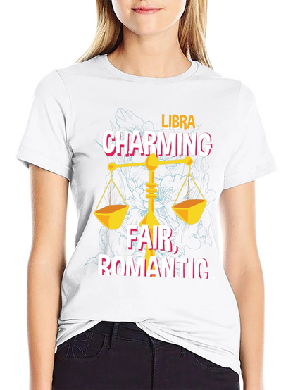 Libra Zodiac T-Shirt: Charming Fair Romantic