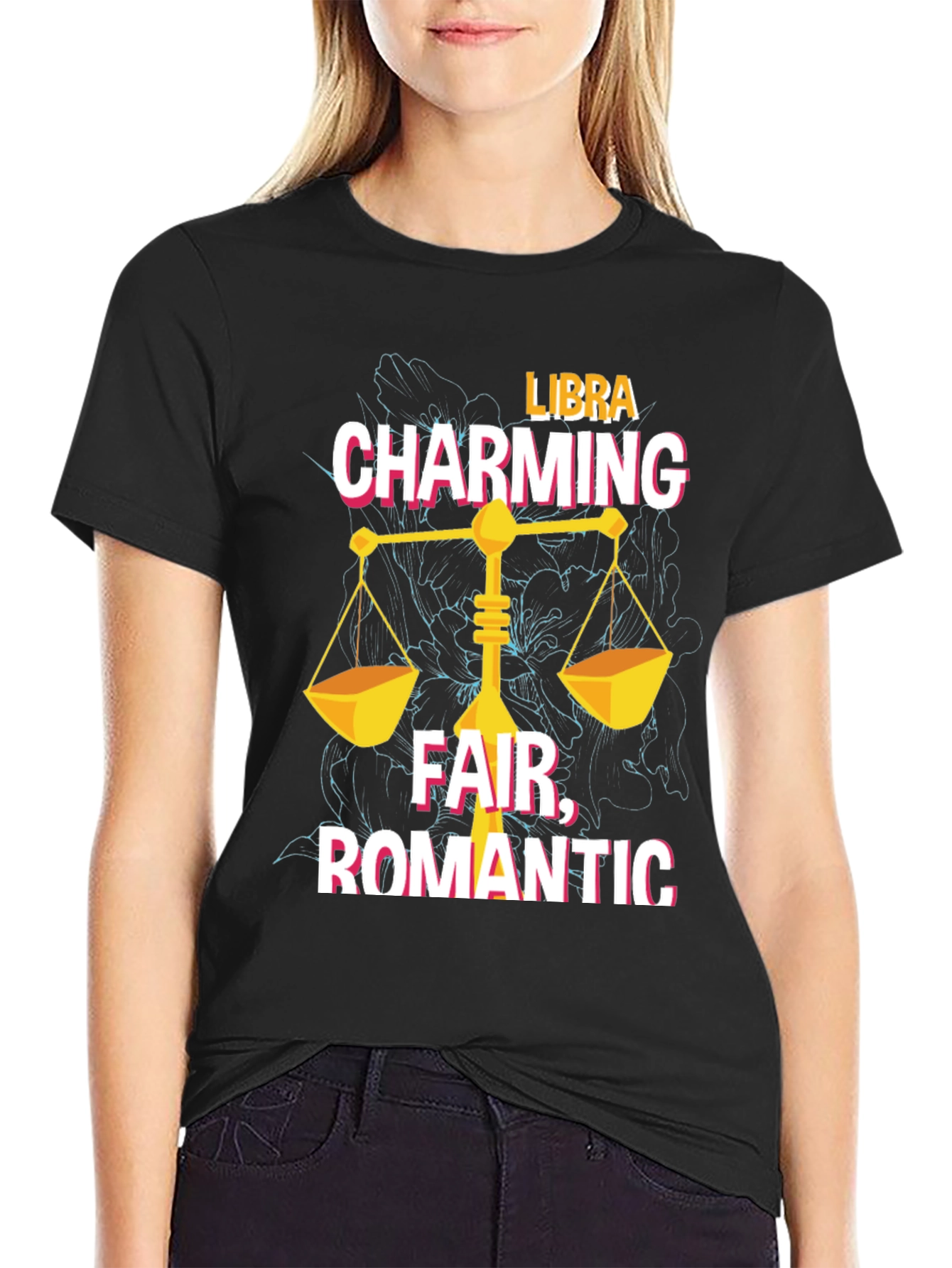 Libra Zodiac T-Shirt: Charming Fair Romantic