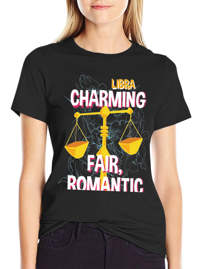 Libra Zodiac T-Shirt: Charming Fair Romantic