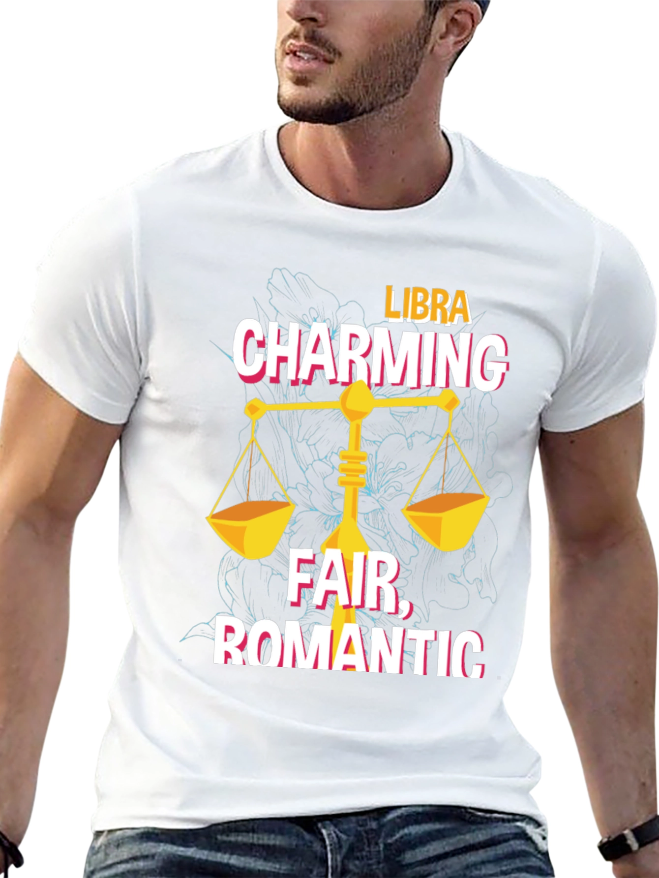Libra Zodiac T-Shirt: Charming Fair Romantic