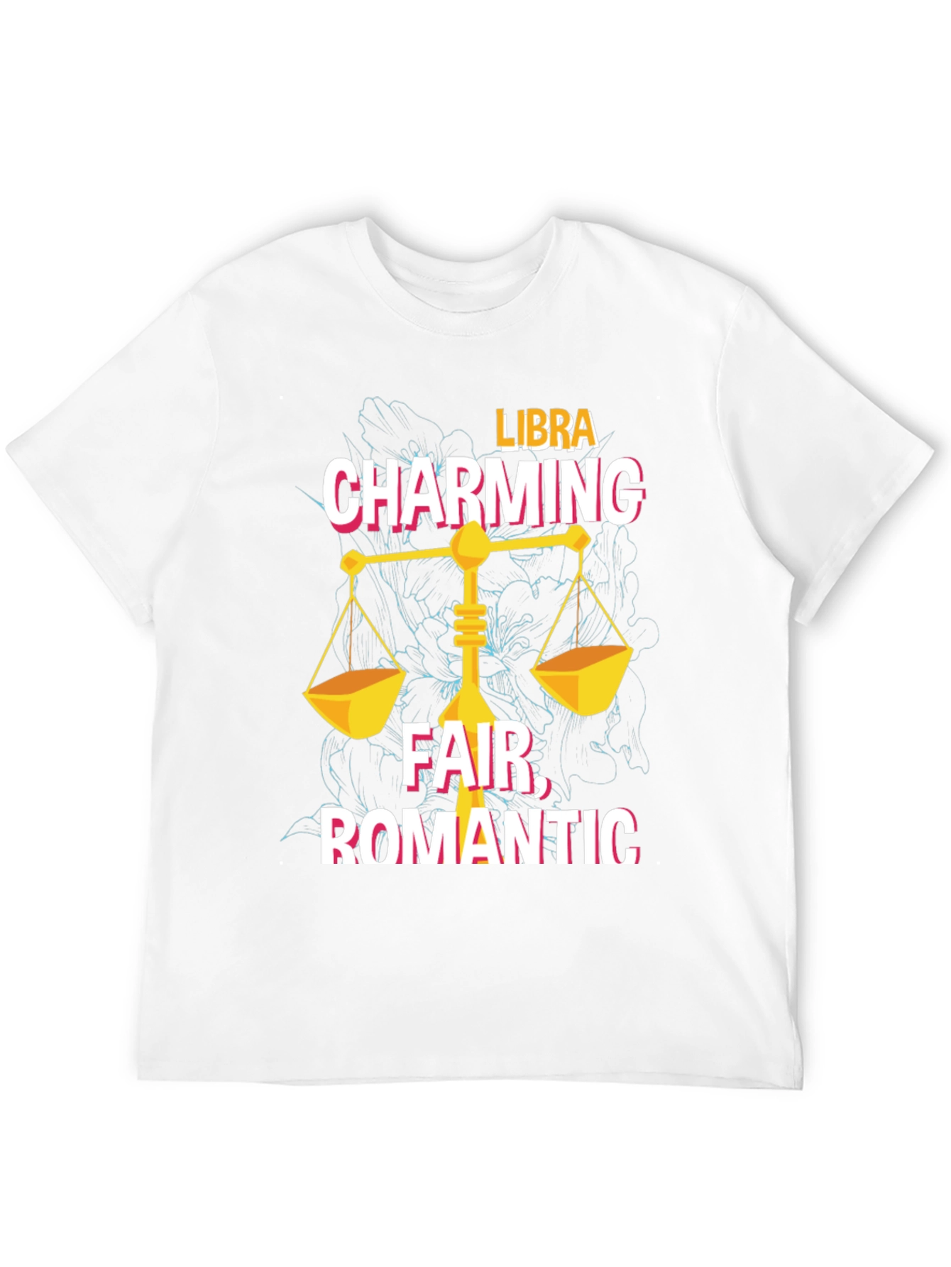 Libra Zodiac T-Shirt: Charming Fair Romantic