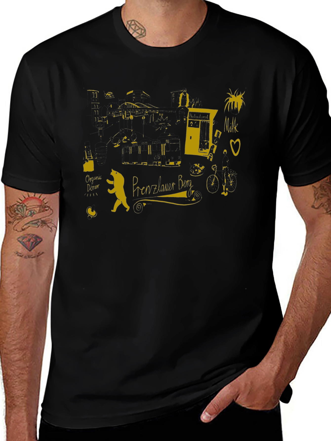 Prenzlauer Berg Graphic Tee - Black