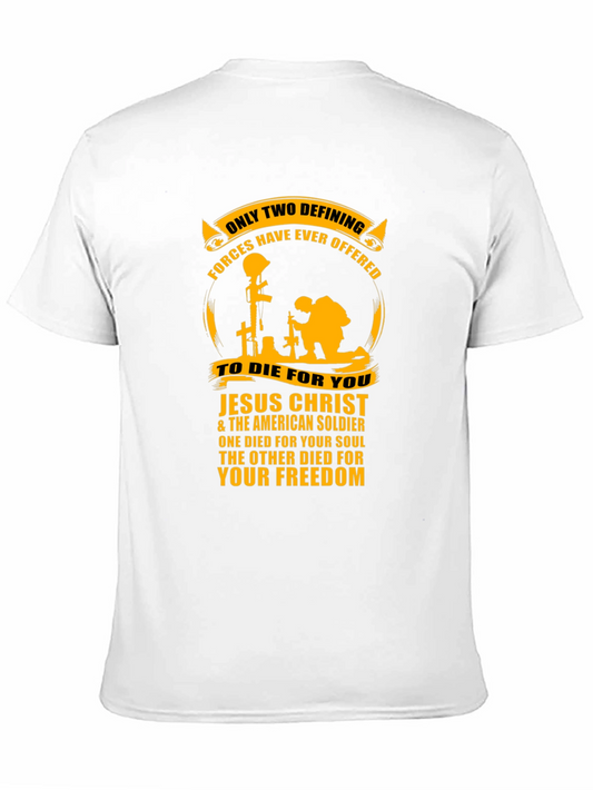 Patriotic Jesus Christ & American Soldier T-Shirt