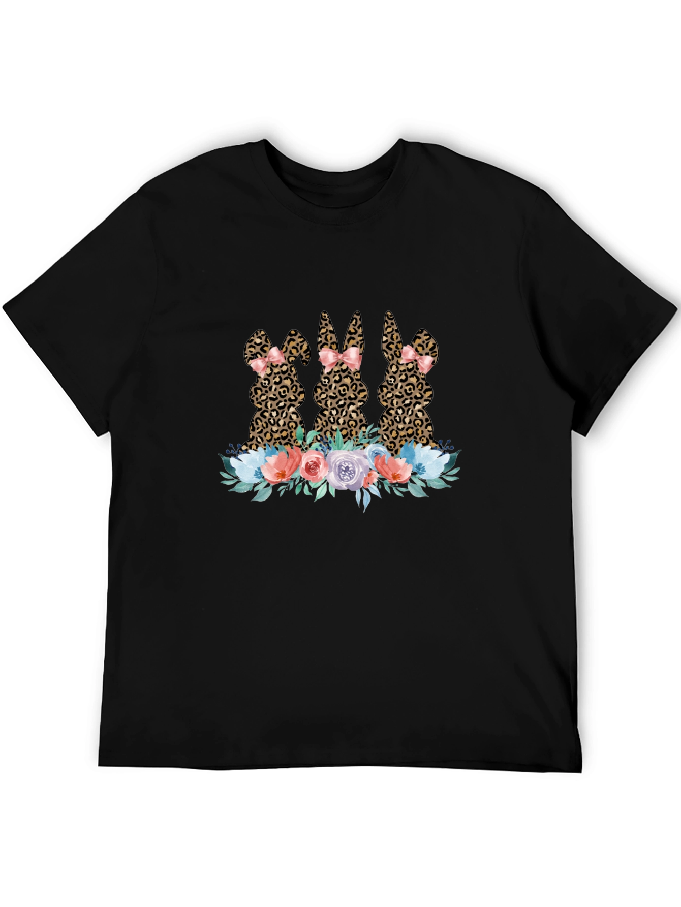 Leopard Bunny Floral T-Shirt