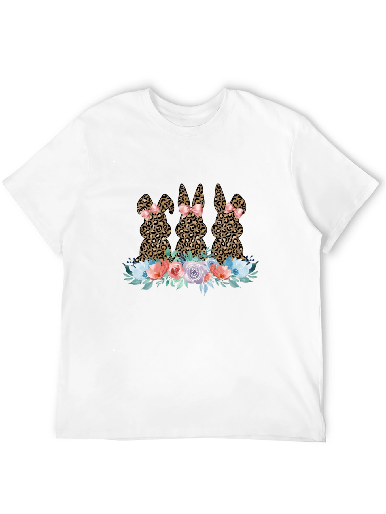 Leopard Bunny Floral T-Shirt
