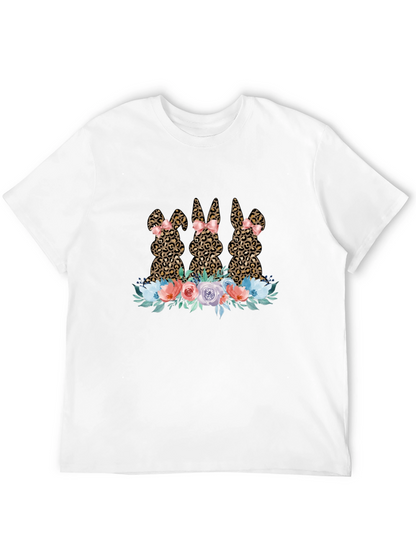 Leopard Bunny Floral T-Shirt