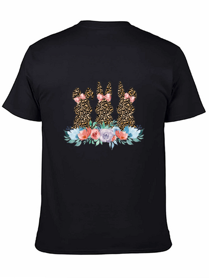 Leopard Bunny Floral T-Shirt