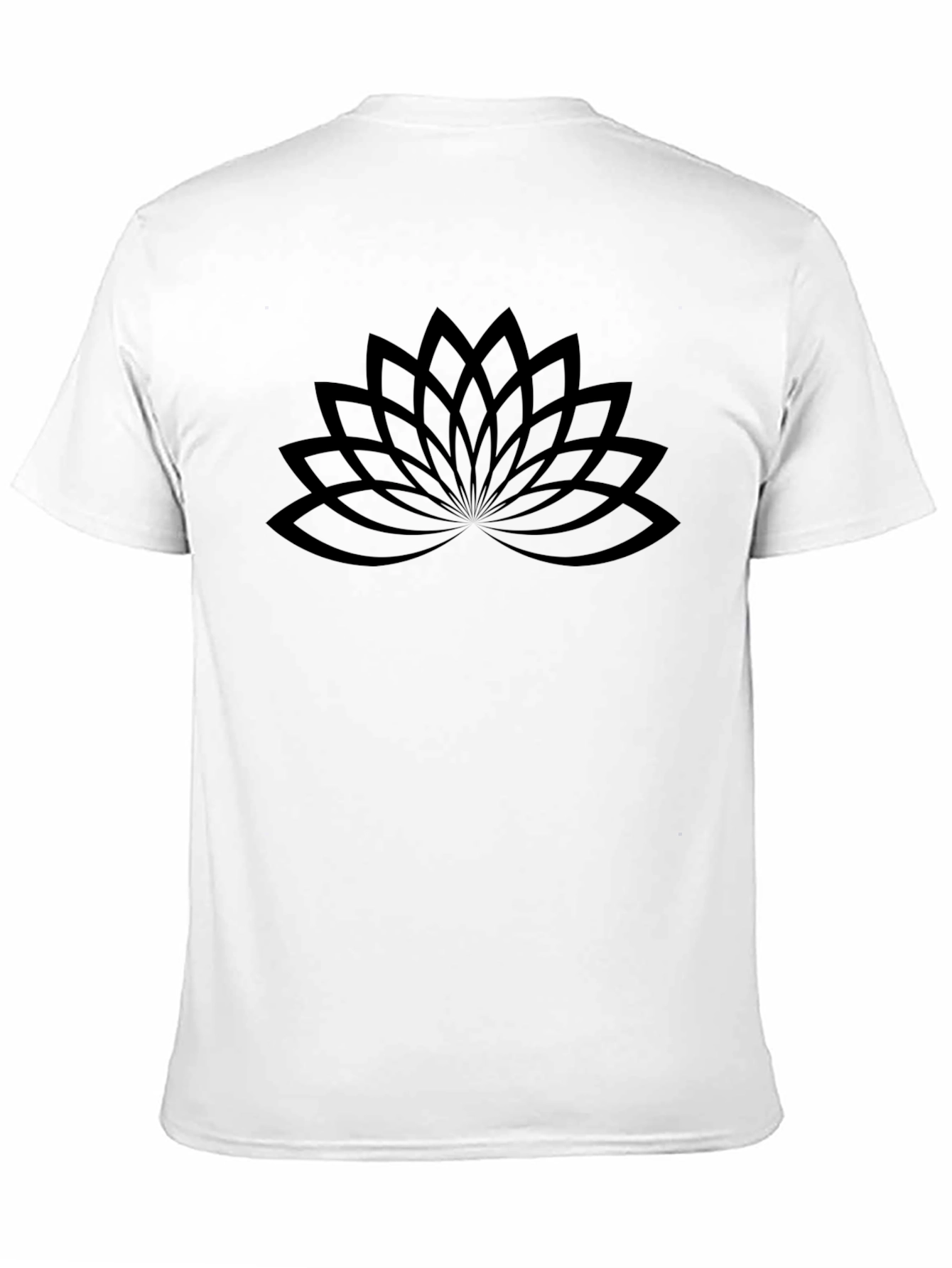 Lotus Flower Graphic T-Shirt - Black