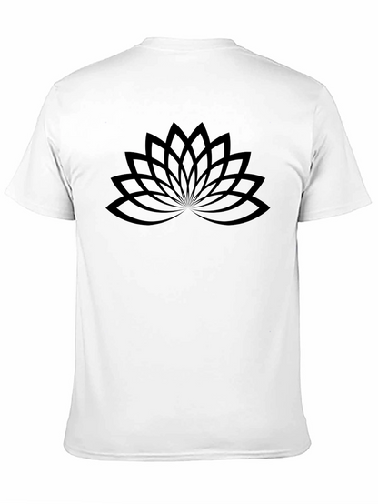 Lotus Flower Graphic T-Shirt - Black