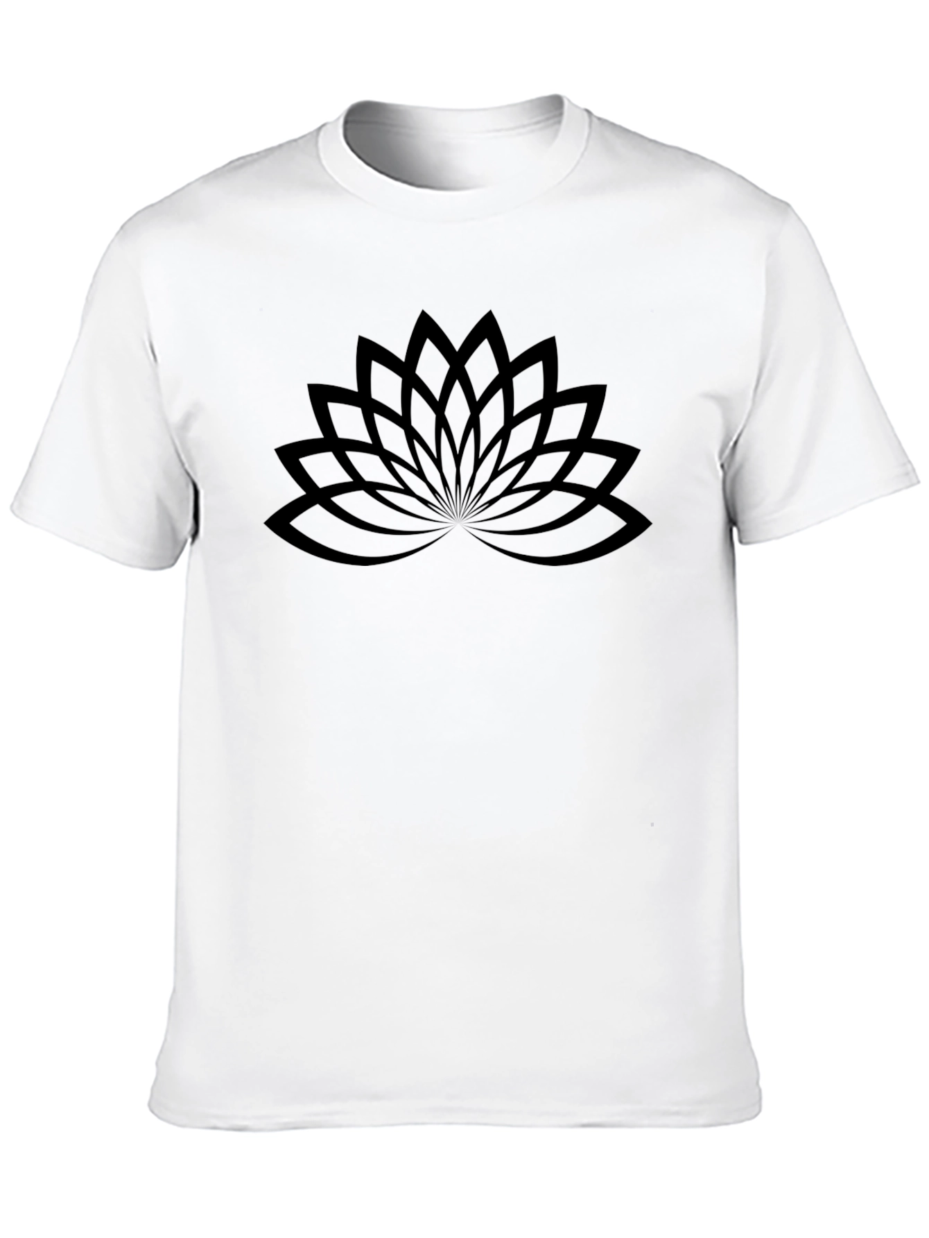 Lotus Flower Graphic T-Shirt - Black