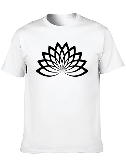 Lotus Flower Graphic T-Shirt - Black