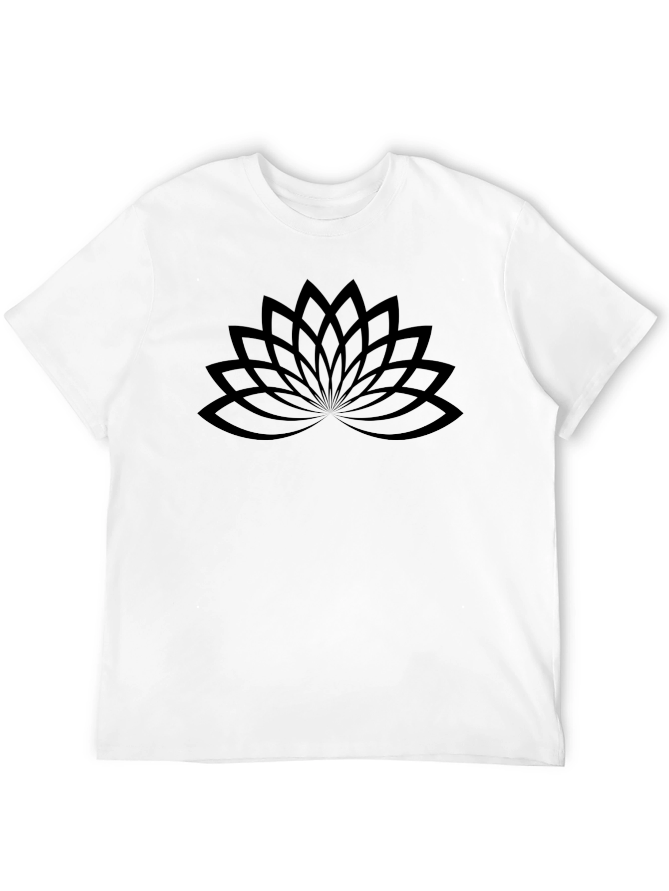 Lotus Flower Graphic T-Shirt - Black