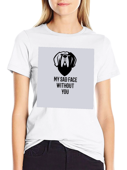 Sad Dog Graphic T-Shirt - Black