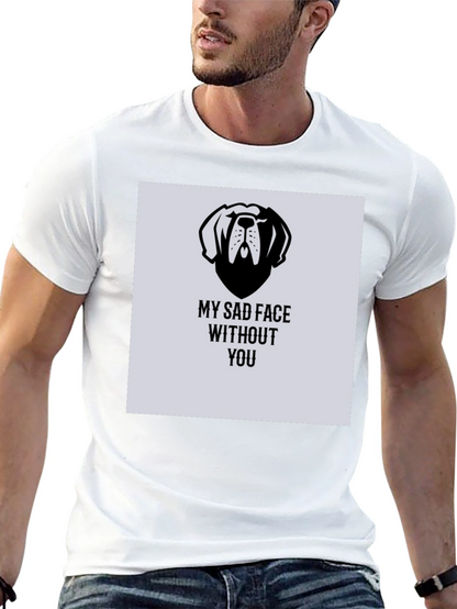 Sad Dog Graphic T-Shirt - Black