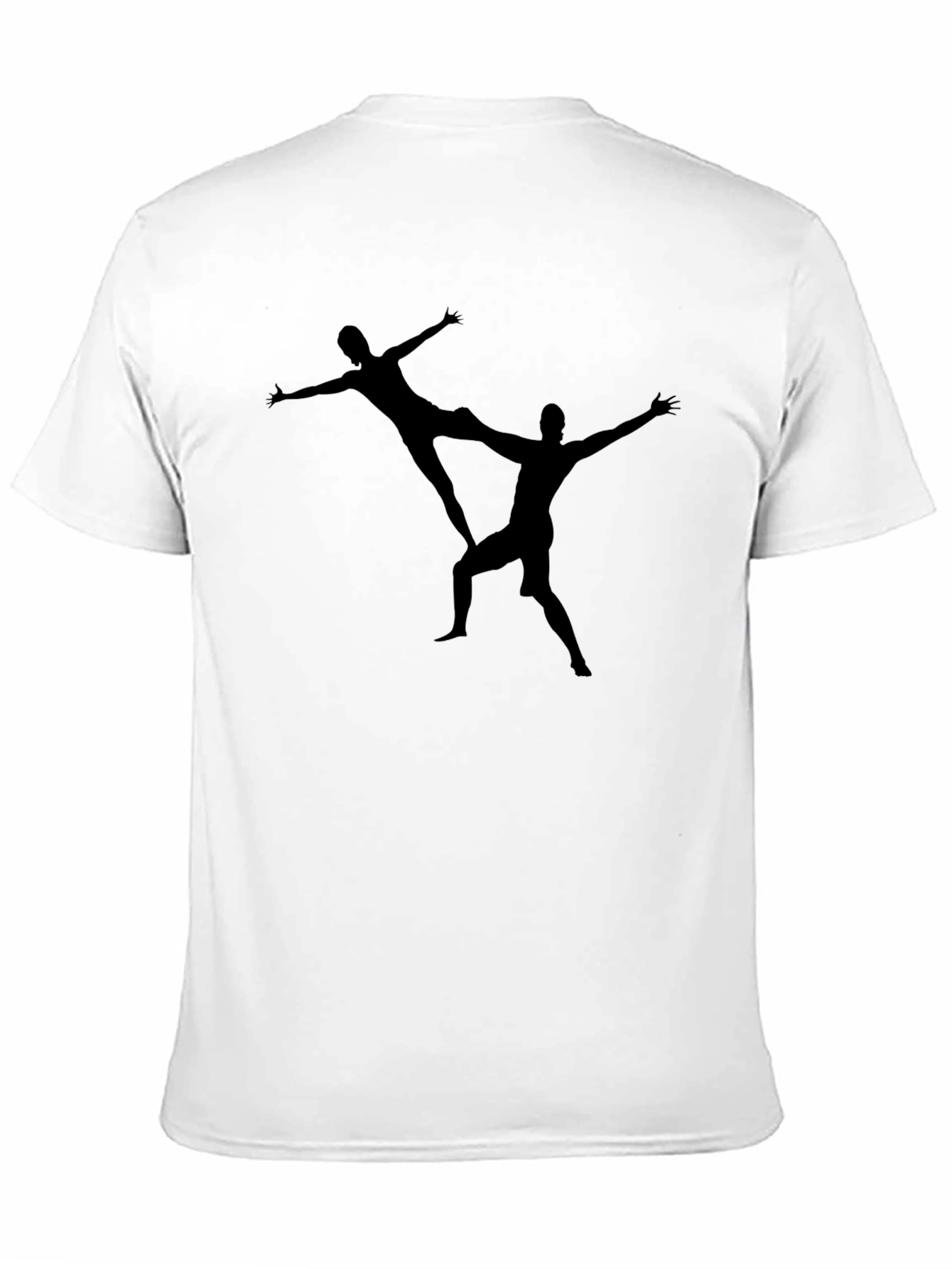Acrobatic Duo Graphic Print Black T-Shirt