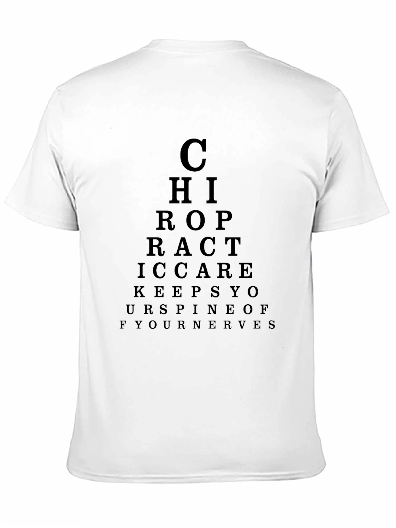 Chiropractor Eye Chart T-Shirt - Funny Chiropractic Tee