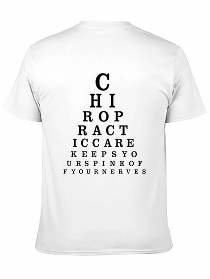 Chiropractor Eye Chart T-Shirt - Funny Chiropractic Tee