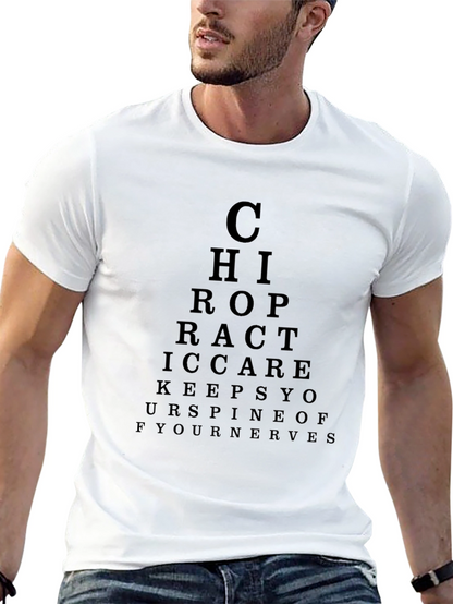 Chiropractor Eye Chart T-Shirt - Funny Chiropractic Tee