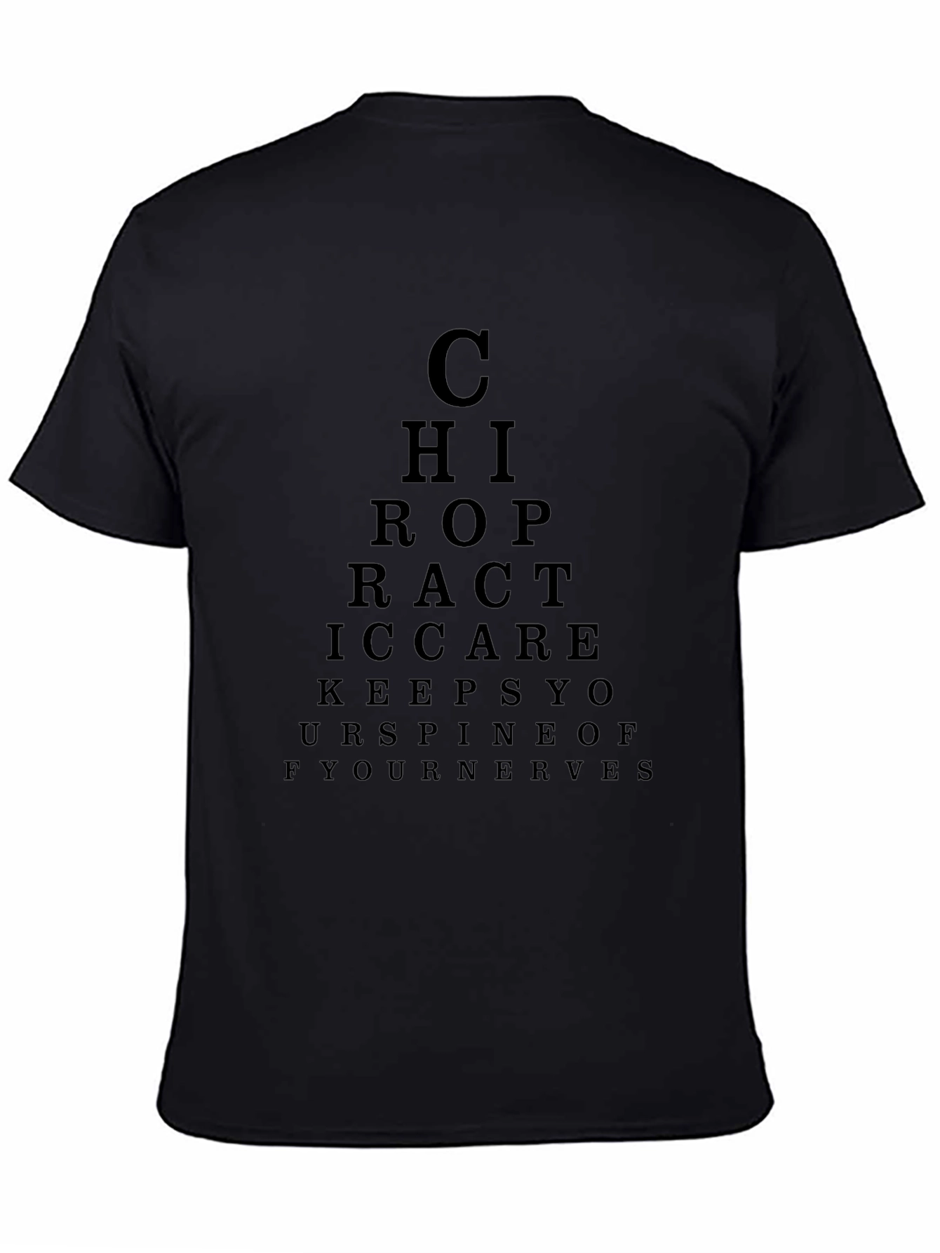 Chiropractor Eye Chart T-Shirt - Funny Chiropractic Tee