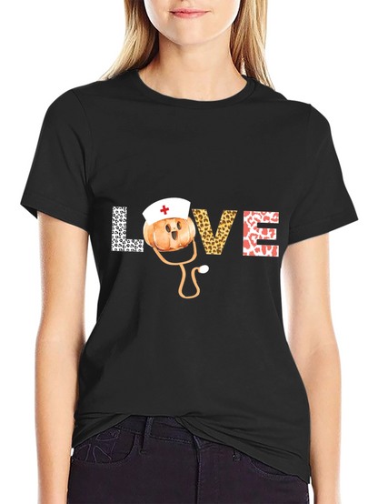 Nurse Pumpkin Love T-Shirt - Fall Healthcare Apparel