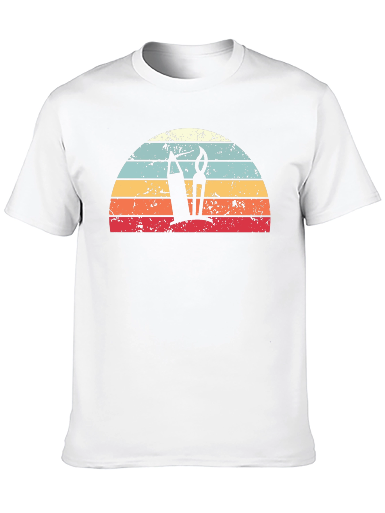 Retro Artist Sunrise Graphic Tee - Black Unisex T-Shirt