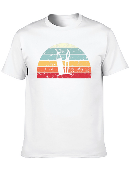 Retro Artist Sunrise Graphic Tee - Black Unisex T-Shirt