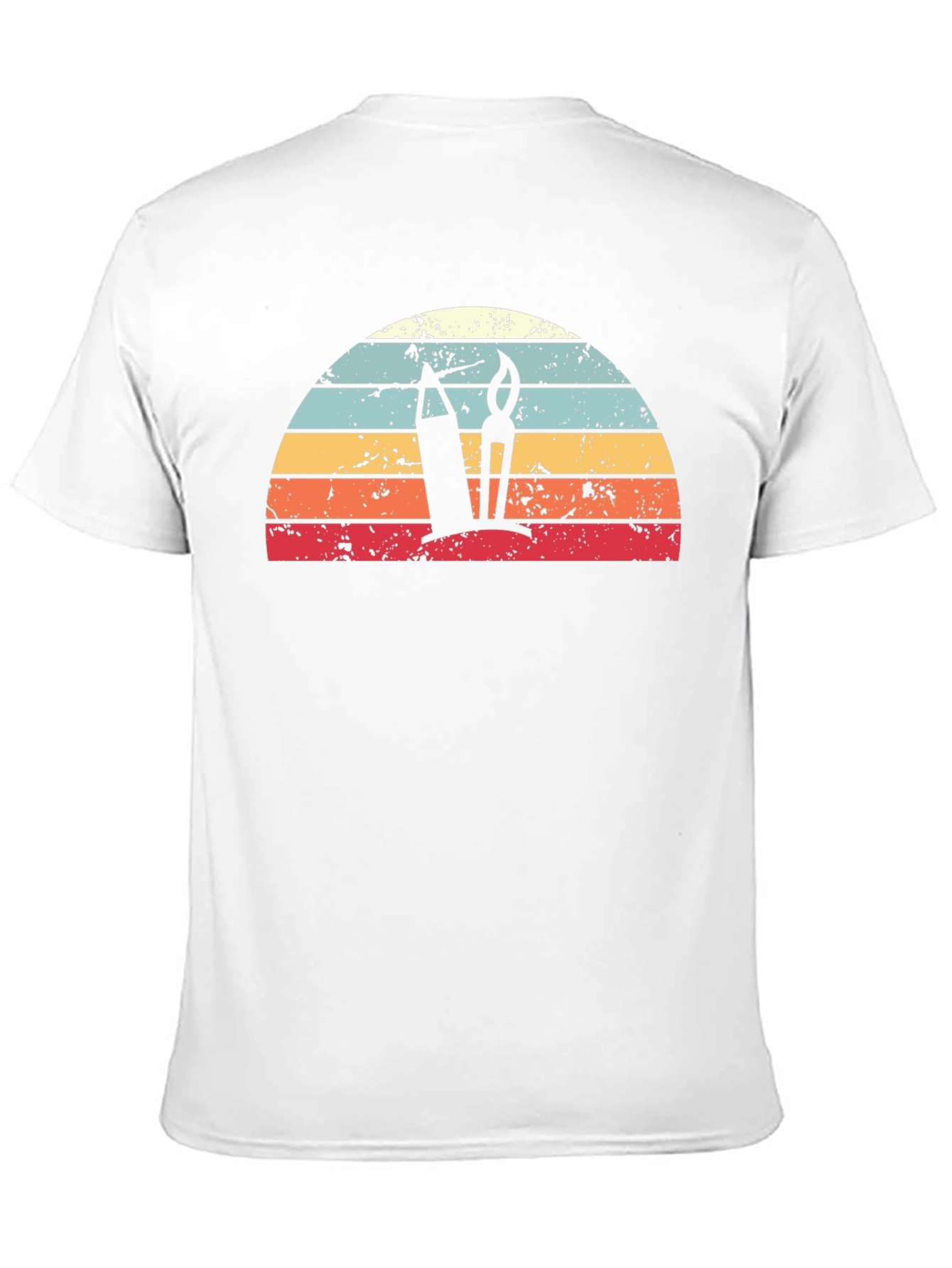 Retro Artist Sunrise Graphic Tee - Black Unisex T-Shirt