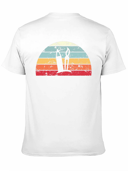 Retro Artist Sunrise Graphic Tee - Black Unisex T-Shirt