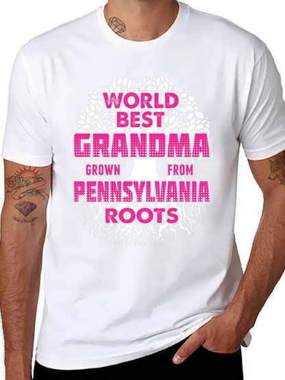Worlds Best Grandma Pennsylvania Roots T-Shirt