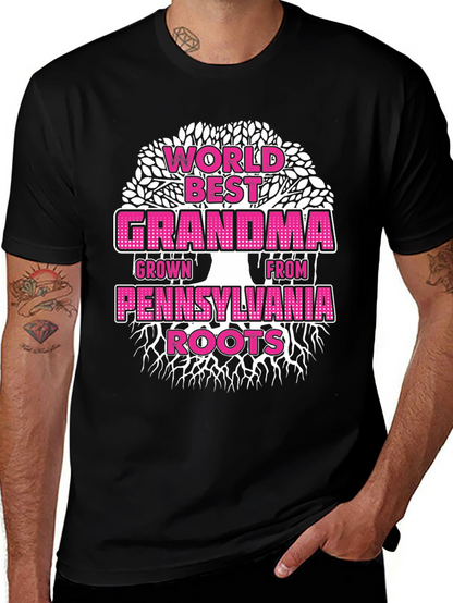 Worlds Best Grandma Pennsylvania Roots T-Shirt