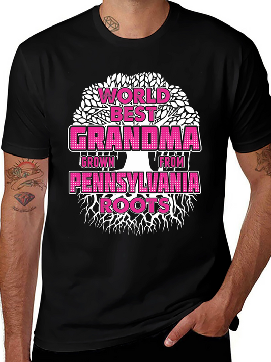 Worlds Best Grandma Pennsylvania Roots T-Shirt