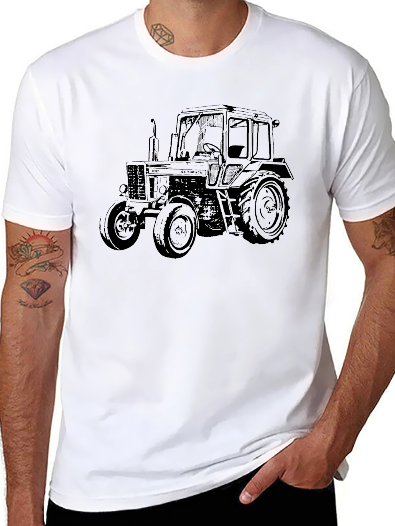 Tractor Graphic T-Shirt - Farm Vehicle Tee