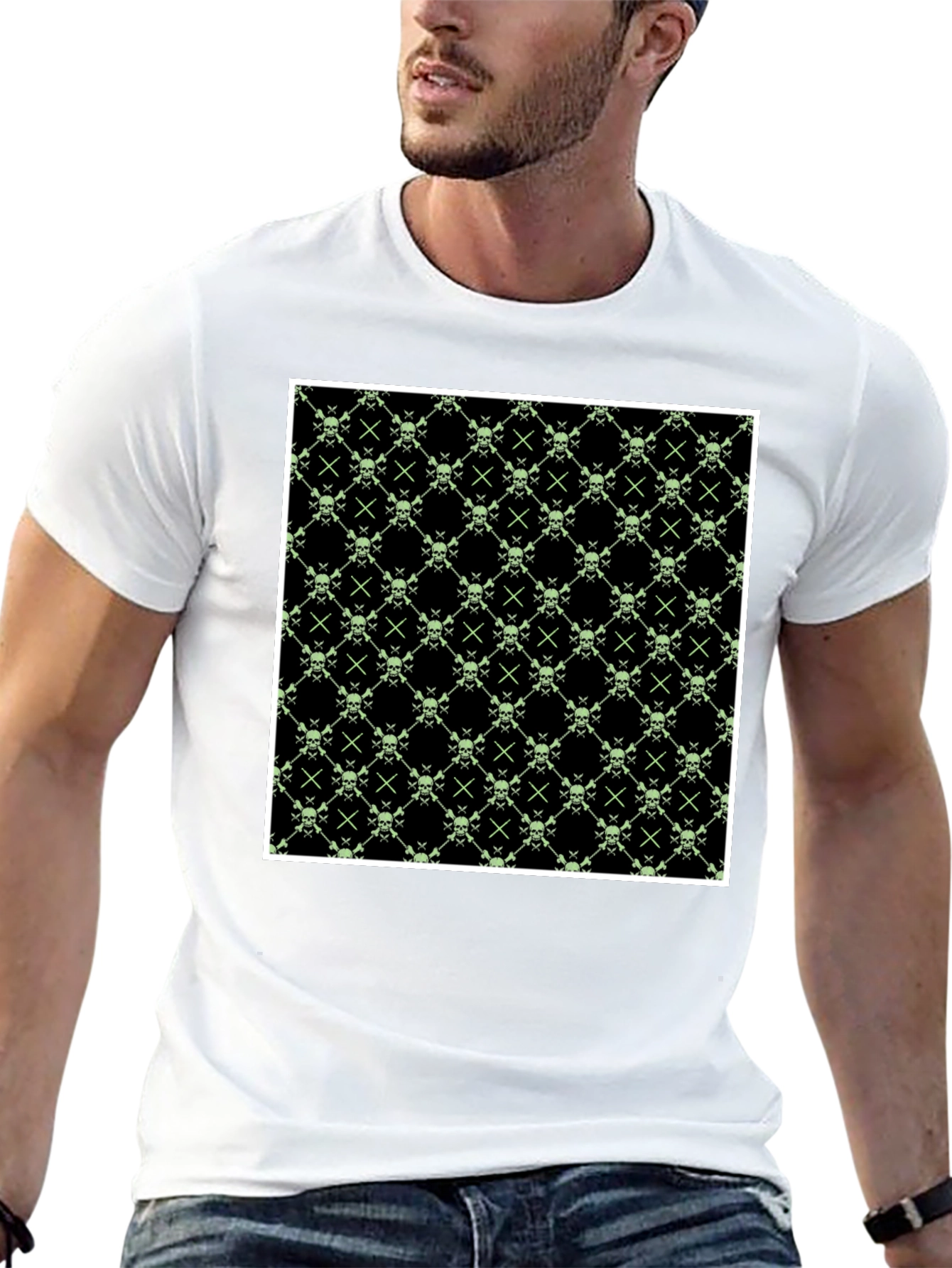 Skull & Crossbones T-Shirt - Graphic Print Tee
