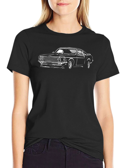 Classic Car Graphic Tee - Black Cotton