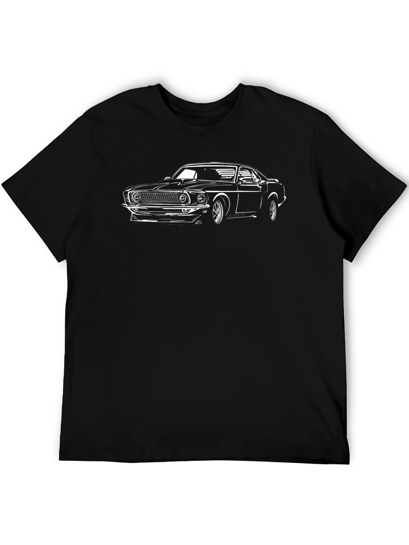 Classic Car Graphic Tee - Black Cotton