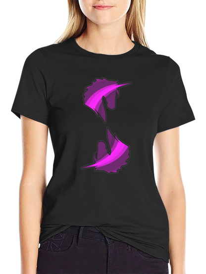 Unicorn Graphic Print Black T-Shirt