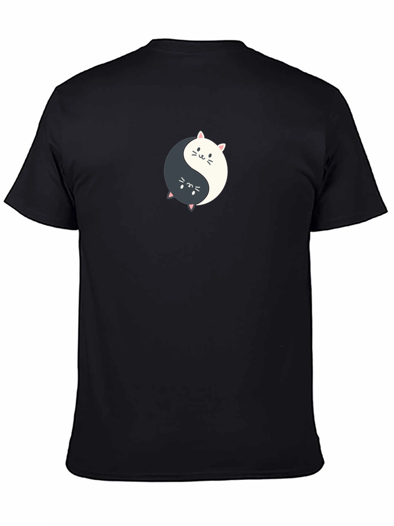 Yin Yang Cats Graphic Tee - Balance & Style!