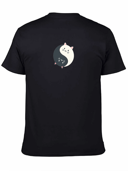 Yin Yang Cats Graphic Tee - Balance & Style!